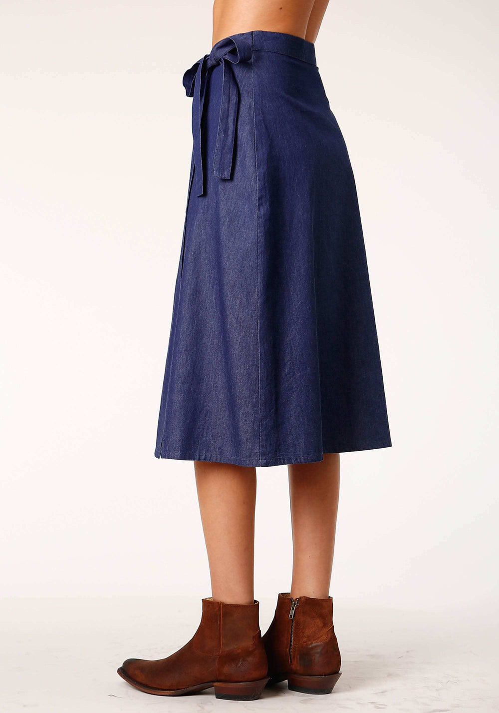 Roper Womens Indigo Denim Wrap Skirt - Roper - Flyclothing LLC