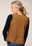 Roper Womens Brown Poly Suede Vest - Roper - Flyclothing LLC