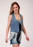 Roper Womens Dark Wash Denim Western Vest - Roper - Flyclothing LLC