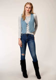 Roper Womens Light Blue Cotton Denim Vest - Roper - Flyclothing LLC
