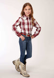 Roper Girls Long Sleeve Snap Red Ombre Western Shirt - Roper - Flyclothing LLC