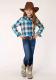 Roper Girls Long Sleeve Snap Sunset Plaid Western Shirt - Roper - Flyclothing LLC