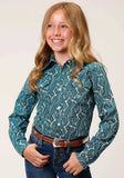 Roper Girls Long Sleeve Button Upstream Paisley Western Shirt - Roper - Flyclothing LLC