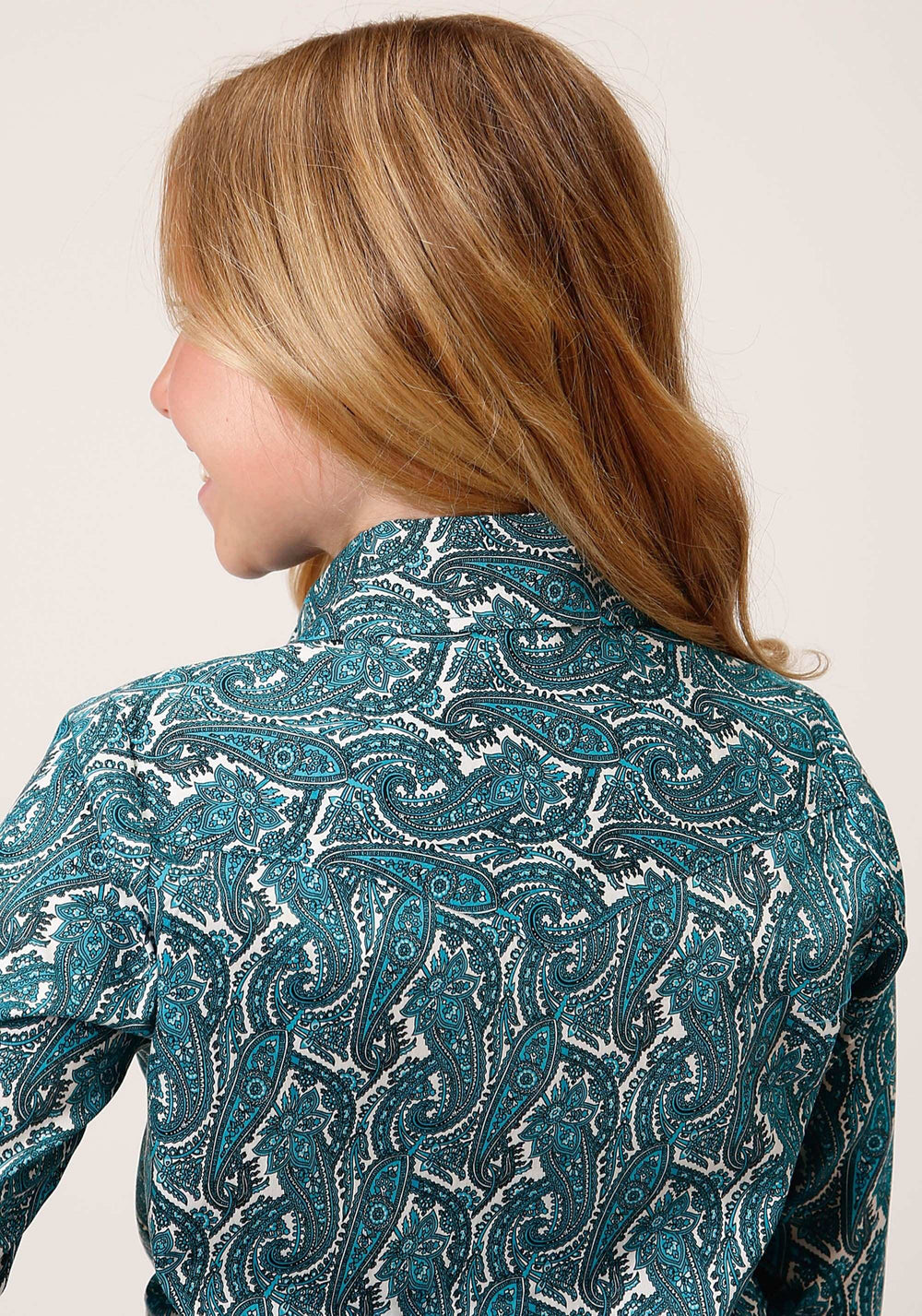Roper Girls Long Sleeve Button Upstream Paisley Western Shirt - Roper - Flyclothing LLC