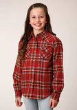 Roper Girls Long Sleeve Button Unlined Flannel Western Shirt - Roper - Flyclothing LLC