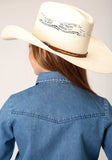 Roper Girls Long Sleeve Snap Medium Blue Denim Western Shirt - Roper - Flyclothing LLC
