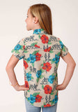 Roper Girls Short Sleeve Snap Trail Ride Tropical Western Shirt - Roper - Flyclothing LLC