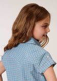 Roper Girls Short Sleeve Snap Stretch Check Western Shirt - Roper - Flyclothing LLC