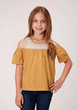 Roper Girls Short Sleeve Button Dip Dye Cotton Western Shirt - Roper - Flyclothing LLC