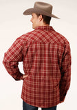 Roper Mens Long Sleeve Snap Sherpa Lined Flannel Shirt Jacket - Roper - Flyclothing LLC