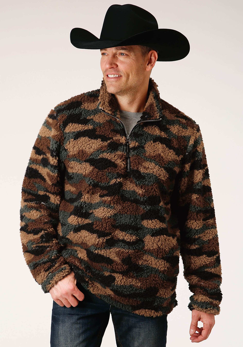 Roper Mens Camo Print Polar Fleece Pullover - Roper - Flyclothing LLC