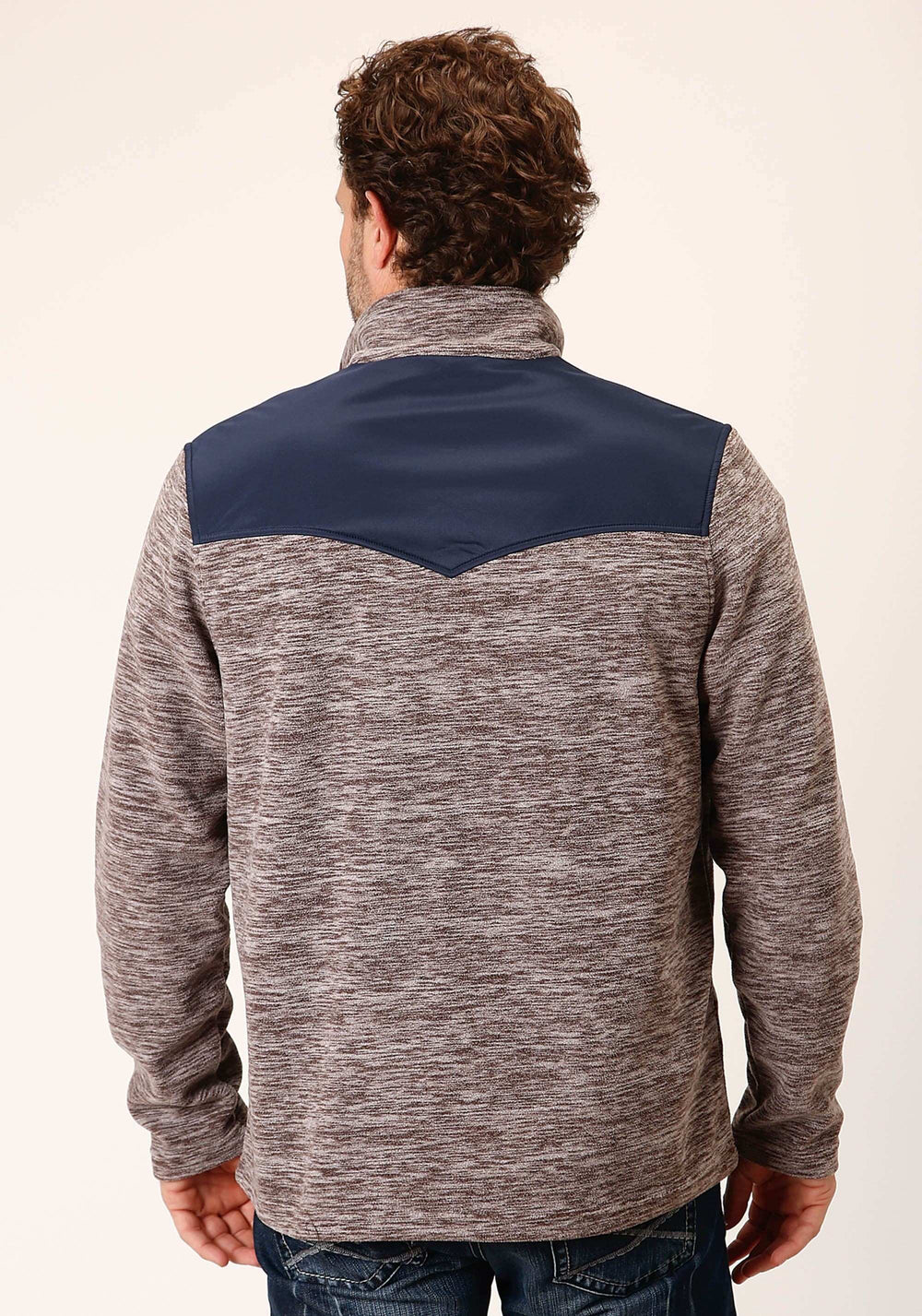 Roper Mens Hthr Chocolate Micro Fleece Pullover - Roper - Flyclothing LLC