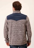 Roper Mens Hthr Chocolate Micro Fleece Pullover - Roper - Flyclothing LLC