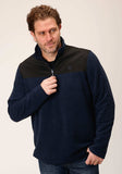 Roper Mens Hthr Navy Micro Fleece Pullover - Roper - Flyclothing LLC