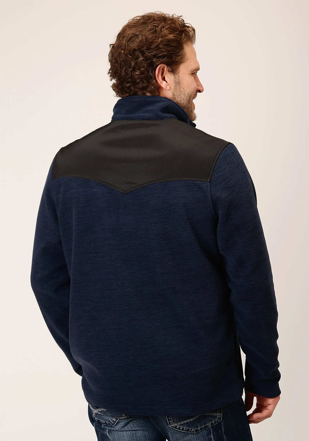 Roper Mens Hthr Navy Micro Fleece Pullover - Roper - Flyclothing LLC