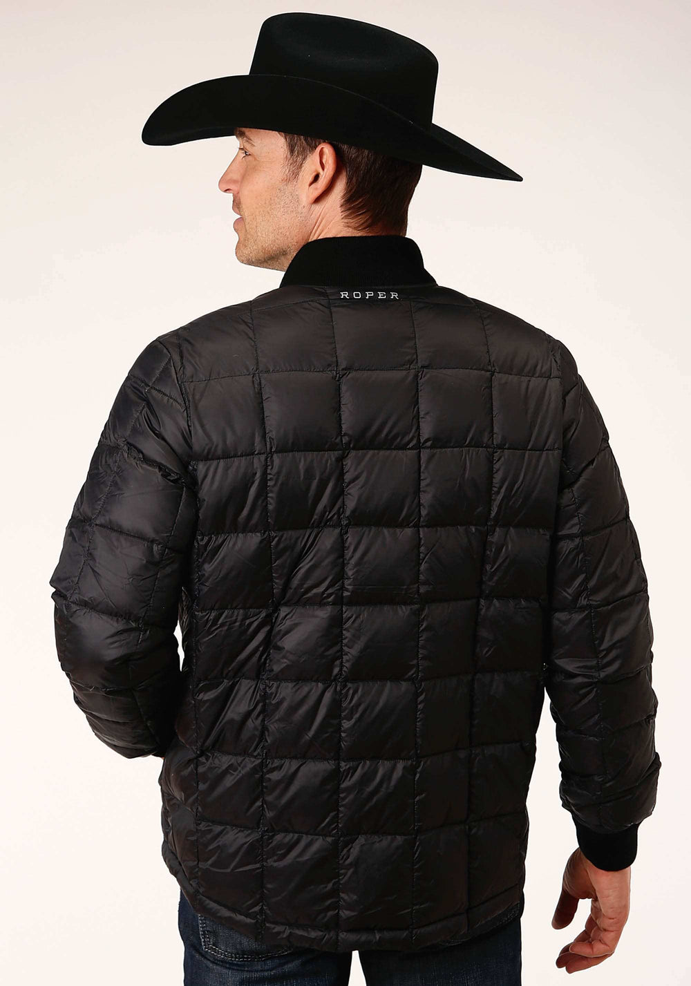 Roper Mens Down Proof Coated Jacket Black - Roper - Flyclothing LLC