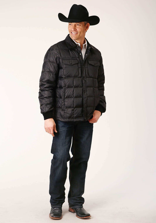 Roper Mens Black Nylon Down Proof Coated Jacket - Roper - Flyclothing LLC