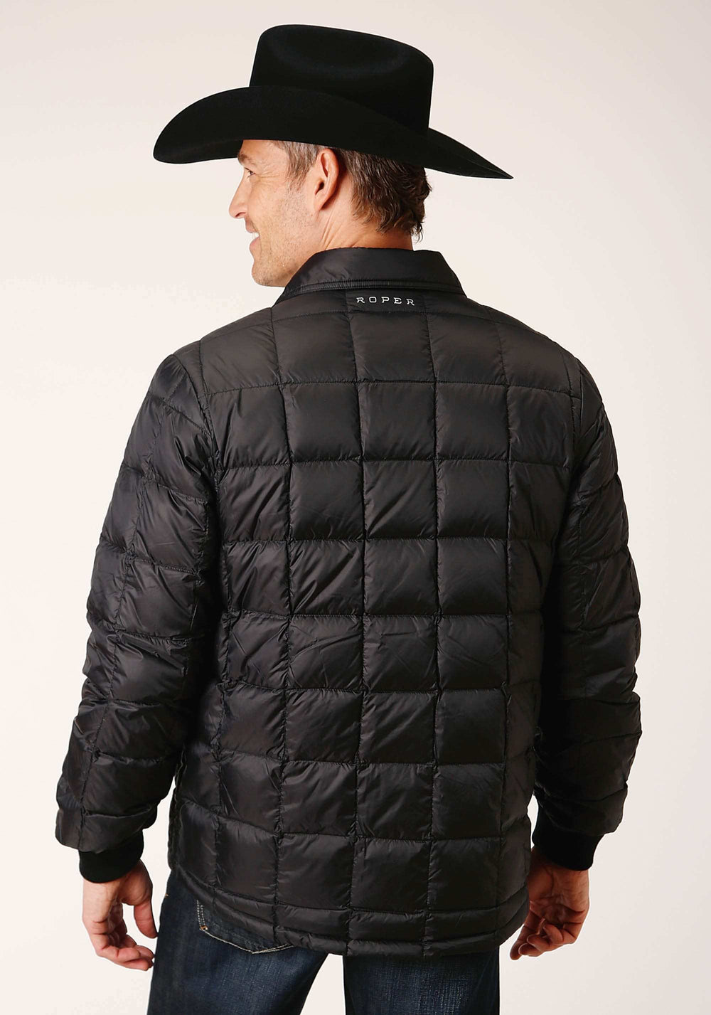Roper Mens Black Nylon Down Proof Coated Jacket - Roper - Flyclothing LLC