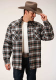 Roper Mens Long Sleeve Tall Fit Snap Sherpa Lined Flannel Shirt Jacket - Roper - Flyclothing LLC
