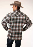 Roper Mens Long Sleeve Tall Fit Snap Sherpa Lined Flannel Shirt Jacket - Roper - Flyclothing LLC