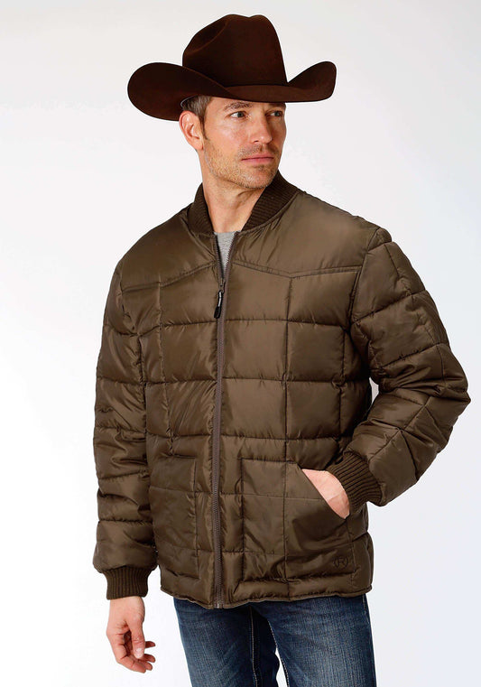 Roper Mens Brown Poly-Filled Jacket - Roper - Flyclothing LLC