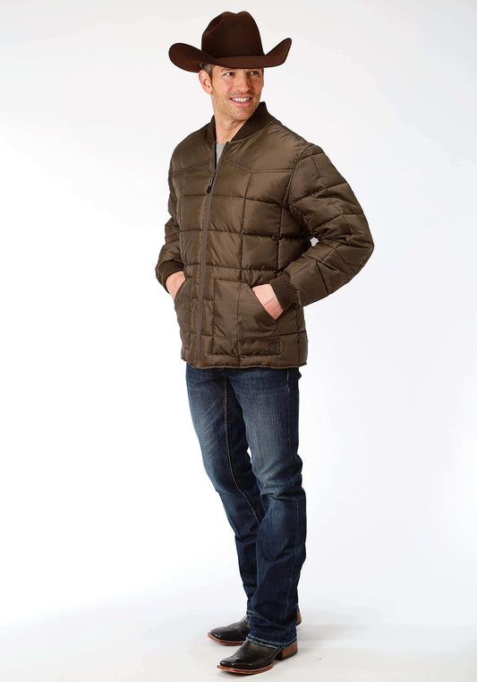 Roper Mens Brown Poly-Filled Jacket - Roper - Flyclothing LLC