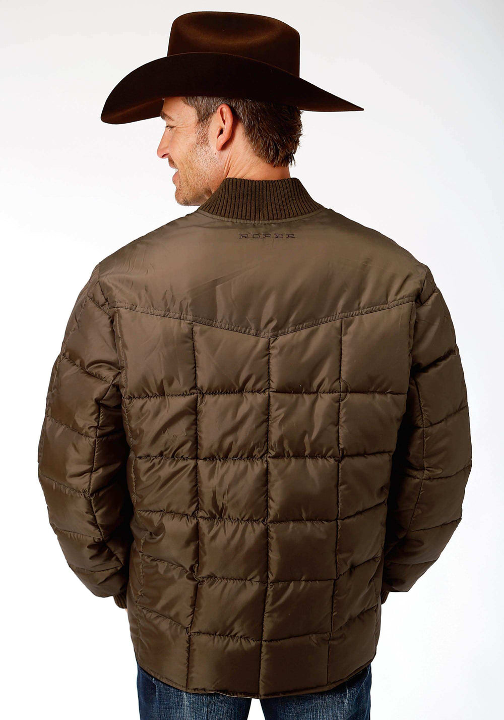 Roper Mens Brown Poly-Filled Jacket - Roper - Flyclothing LLC