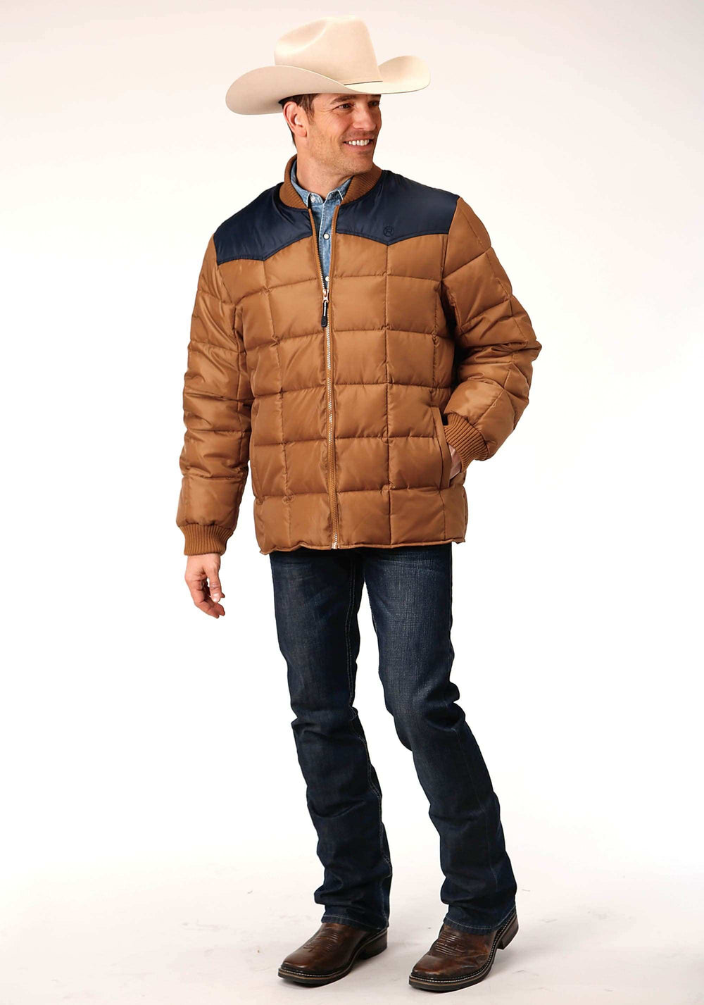 Roper Mens Quilted Polyfilled Jacket - Roper - Flyclothing LLC