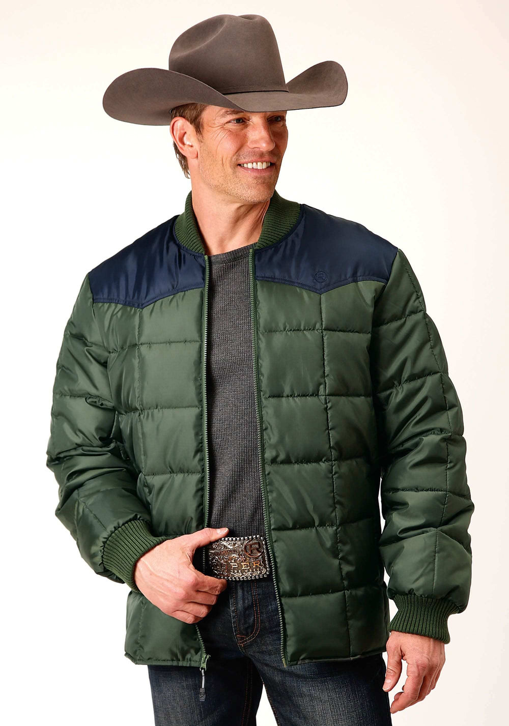 Roper Mens Quilted Polyfilled Jacket - Roper - Flyclothing LLC