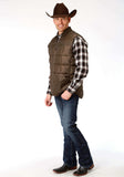 Roper Mens Brown Poly-Filled Vest - Roper - Flyclothing LLC