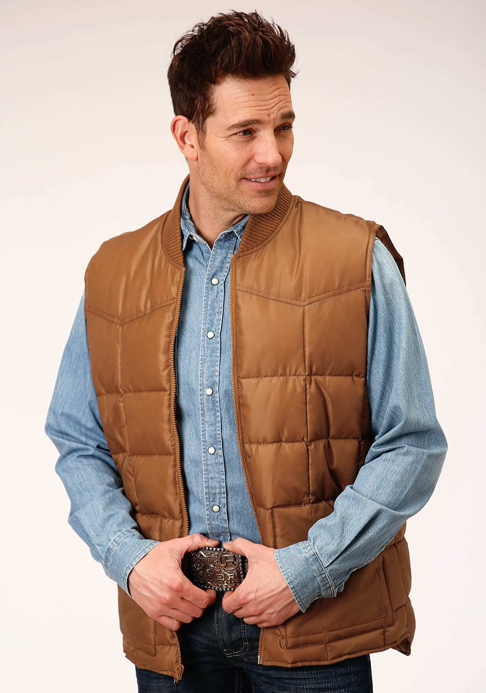 Roper Mens Caramel Men's Vest - Roper - Flyclothing LLC