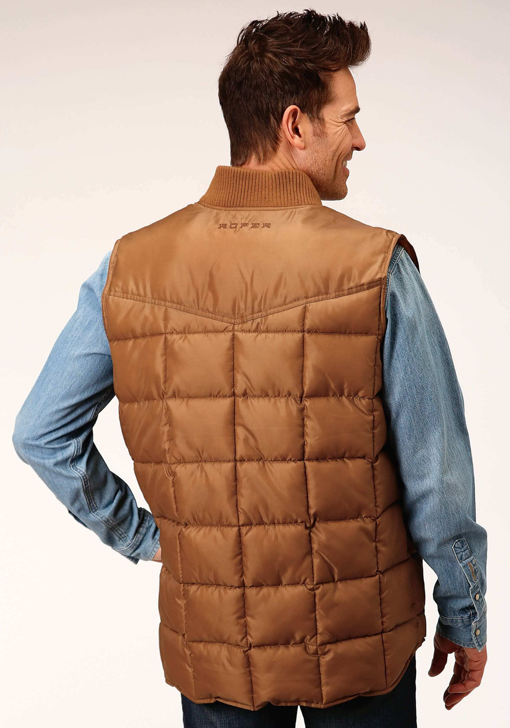 Roper Mens Caramel Men's Vest - Roper - Flyclothing LLC