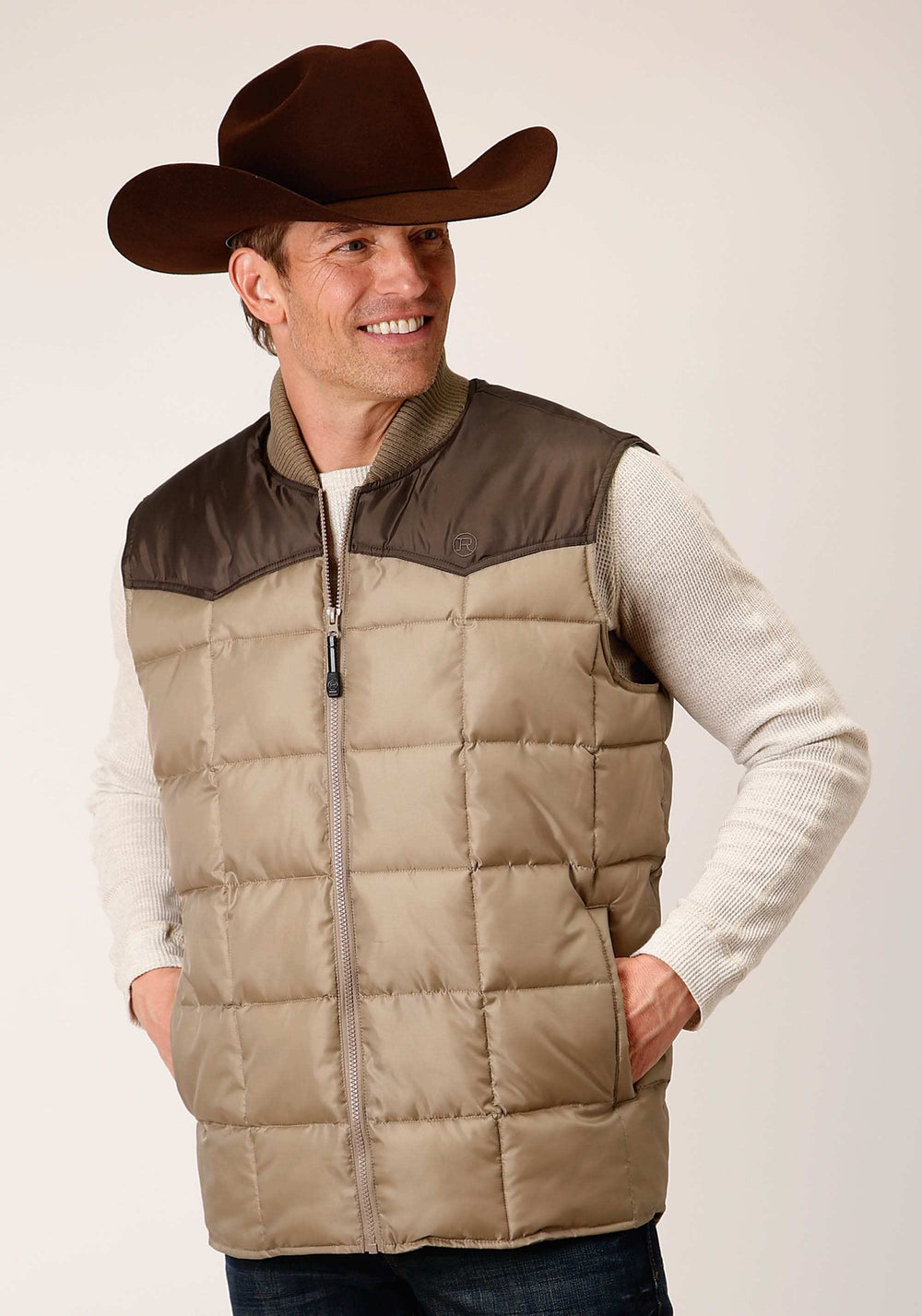 Roper Mens Quilted Polyfilled Vest - Roper - Flyclothing LLC