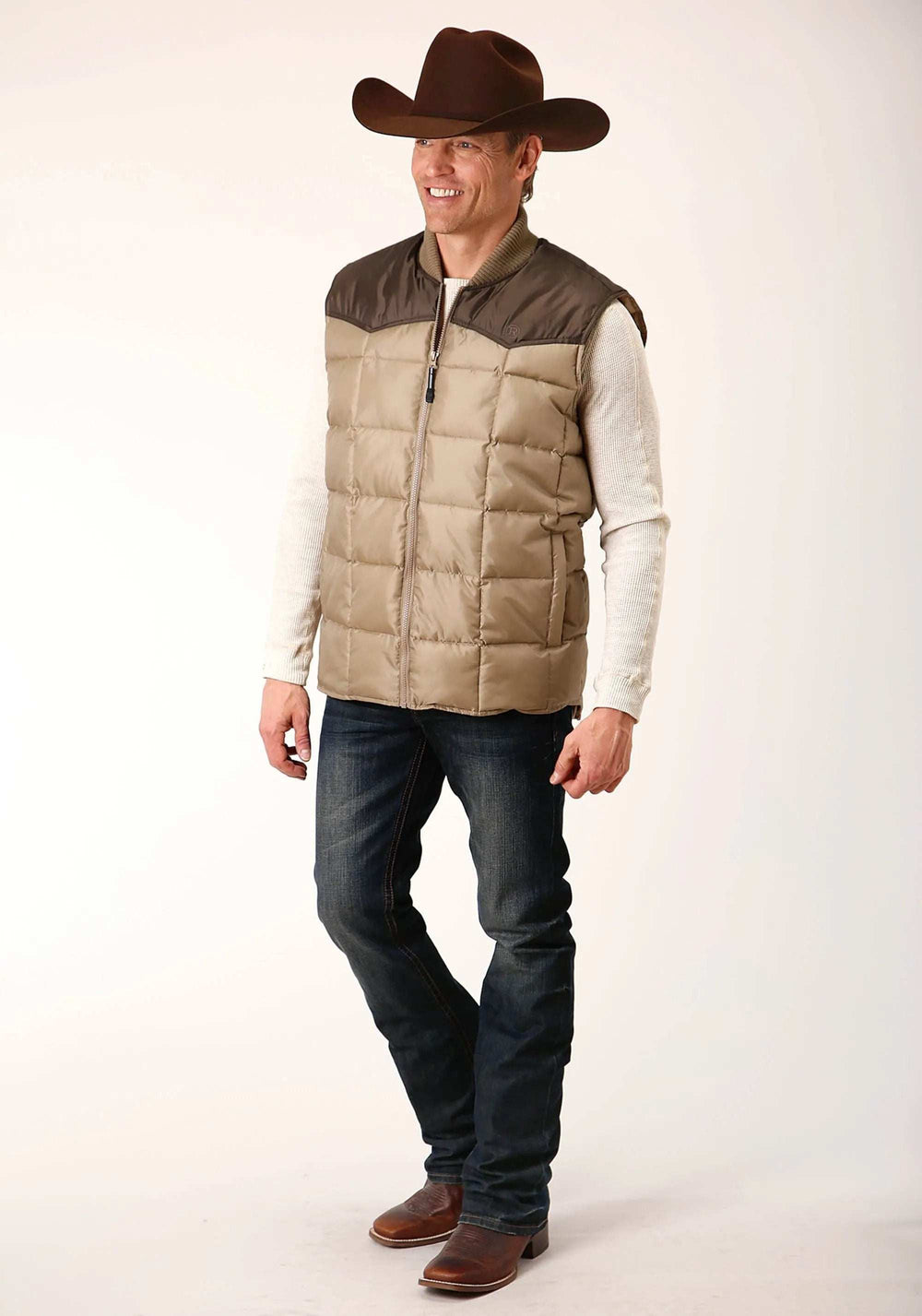 Roper Mens Quilted Polyfilled Vest - Roper - Flyclothing LLC