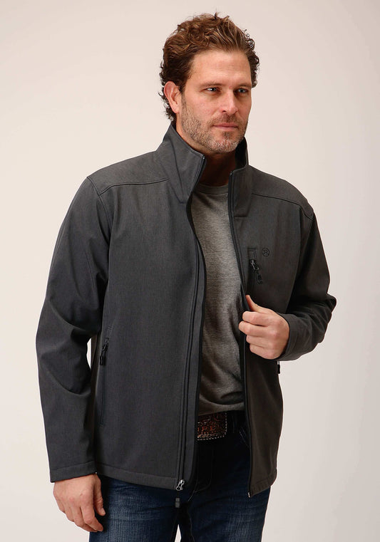 Roper Mens Heather Grey Soft Shell Jacket - Roper - Flyclothing LLC