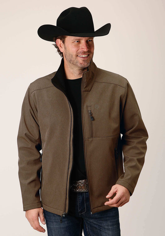 Roper Mens Heather Mocha Soft Shell Jacket - Roper - Flyclothing LLC