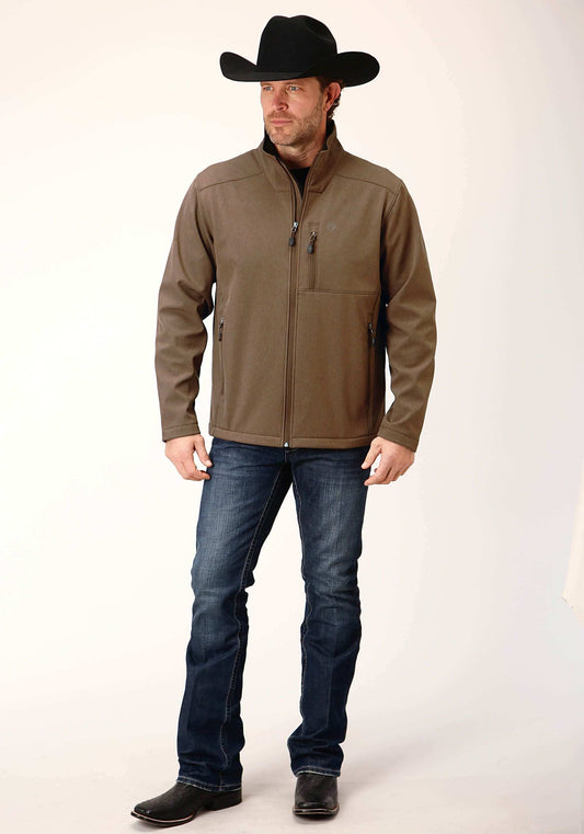 Roper Mens Heather Mocha Soft Shell Jacket - Roper - Flyclothing LLC