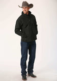 Roper Mens Black Softshell With Black Lining Zip Front Jacket - Roper - Flyclothing LLC