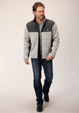 Roper Mens Oatmeal Sweater Bonded Fleece Jacket - Roper - Flyclothing LLC