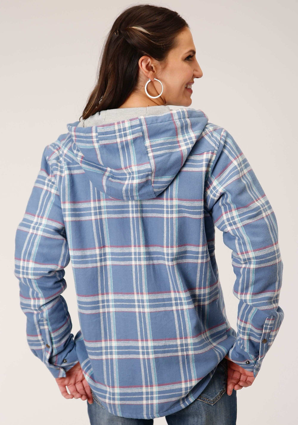Roper Womens Long Sleeve Snap Thermal Lined Flannel Shirt Jacket - Roper - Flyclothing LLC