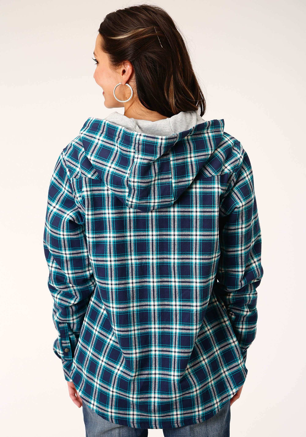 Roper Womens Long Sleeve Snap Thermal Lined Flannel Shirt Jacket - Roper - Flyclothing LLC
