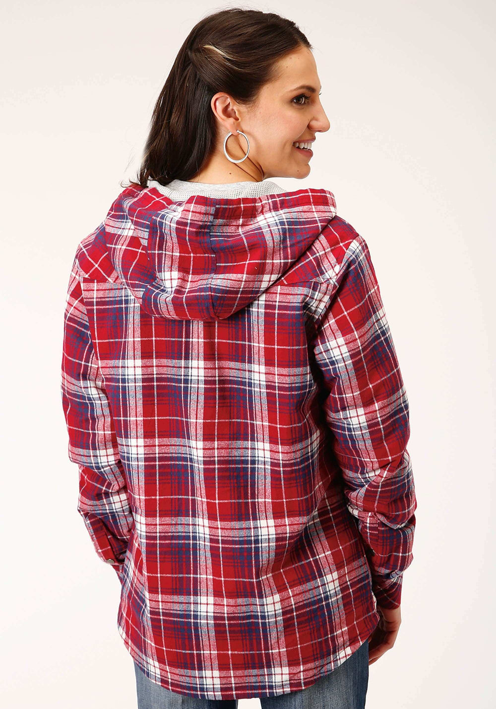 Roper Womens Long Sleeve Snap Thermal Lined Flannel Shirt Jacket - Roper - Flyclothing LLC