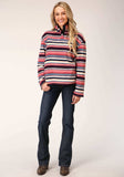Roper Womens Horizontal Stripe Print Fleece Pullover - Roper - Flyclothing LLC