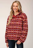 Roper Womens Berry Aztec Print Fleece Pullover - Roper - Flyclothing LLC