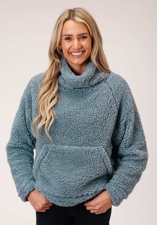 Roper Womens Steel Blue Polar Fleece Pullover - Roper - Flyclothing LLC