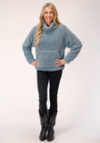 Roper Womens Steel Blue Polar Fleece Pullover - Roper - Flyclothing LLC