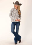 Roper Womens Snow Leopard Print Fleece Pullover - Roper - Flyclothing LLC
