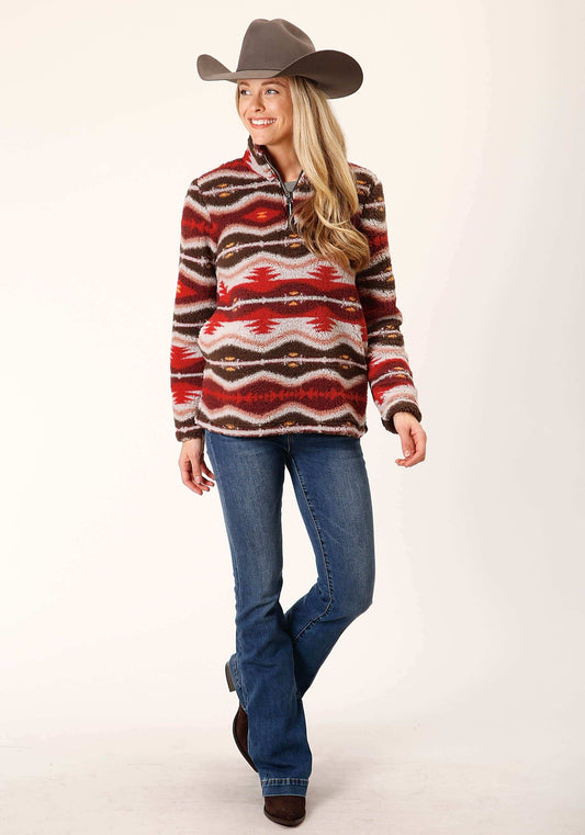 Roper Womens Blanket Aztec Polar Fleece Pullover - Roper - Flyclothing LLC