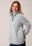 ROPER WOMENS AQUA FUZZY FLEECE PULLOVER - Roper - Flyclothing LLC