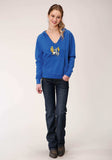 Roper Womens Rider And Cactus Screen Print Hoodie - Roper - Flyclothing LLC